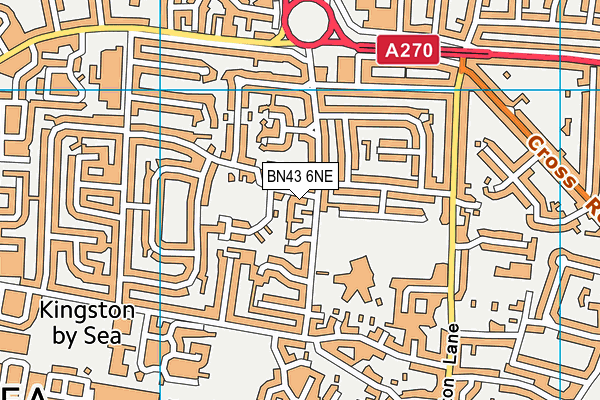 BN43 6NE map - OS VectorMap District (Ordnance Survey)