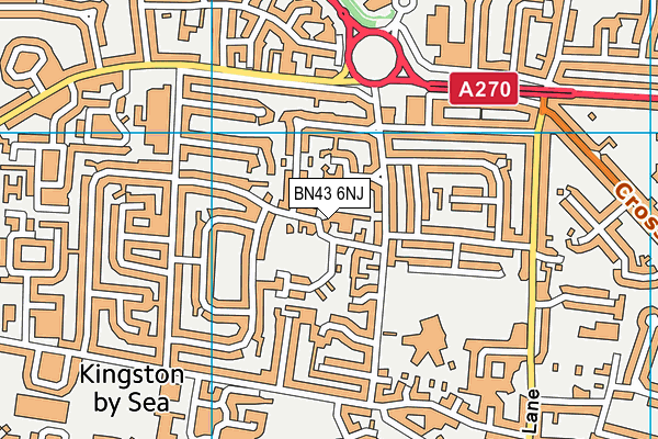 BN43 6NJ map - OS VectorMap District (Ordnance Survey) BN43 6NJ map - OS VectorMap District (Ordnance Survey)