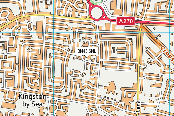BN43 6NL map - OS VectorMap District (Ordnance Survey)
