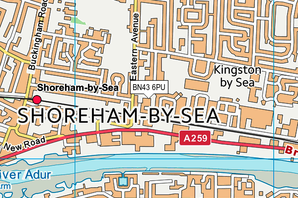 BN43 6PU map - OS VectorMap District (Ordnance Survey)