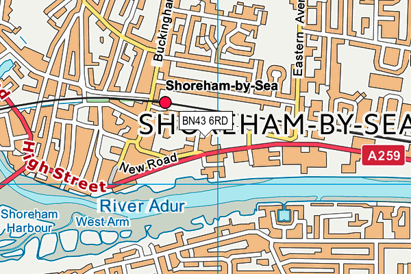 BN43 6RD map - OS VectorMap District (Ordnance Survey)