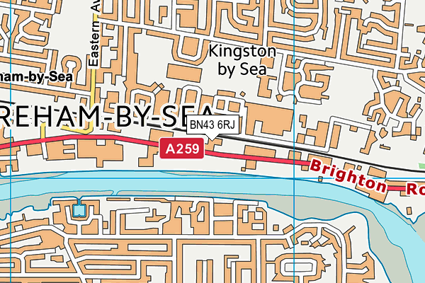 BN43 6RJ map - OS VectorMap District (Ordnance Survey)