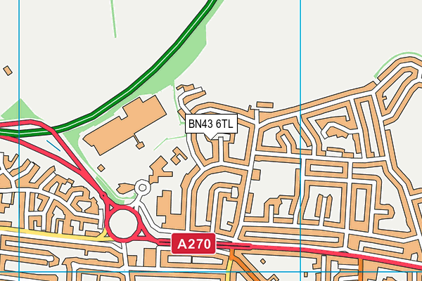 BN43 6TL map - OS VectorMap District (Ordnance Survey) BN43 6TL map - OS VectorMap District (Ordnance Survey)