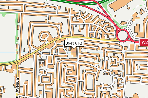 BN43 6TQ map - OS VectorMap District (Ordnance Survey) BN43 6TQ map - OS VectorMap District (Ordnance Survey)