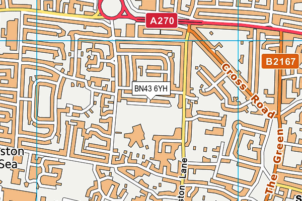 BN43 6YH map - OS VectorMap District (Ordnance Survey) BN43 6YH map - OS VectorMap District (Ordnance Survey)