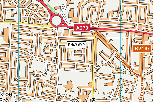 BN43 6YP map - OS VectorMap District (Ordnance Survey) BN43 6YP map - OS VectorMap District (Ordnance Survey)