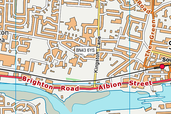 BN43 6YS map - OS VectorMap District (Ordnance Survey)