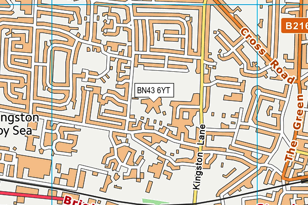 BN43 6YT map - OS VectorMap District (Ordnance Survey) BN43 6YT map - OS VectorMap District (Ordnance Survey)