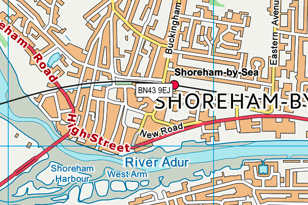 BN43 9EJ map - OS VectorMap District (Ordnance Survey) BN43 9EJ map - OS VectorMap District (Ordnance Survey)