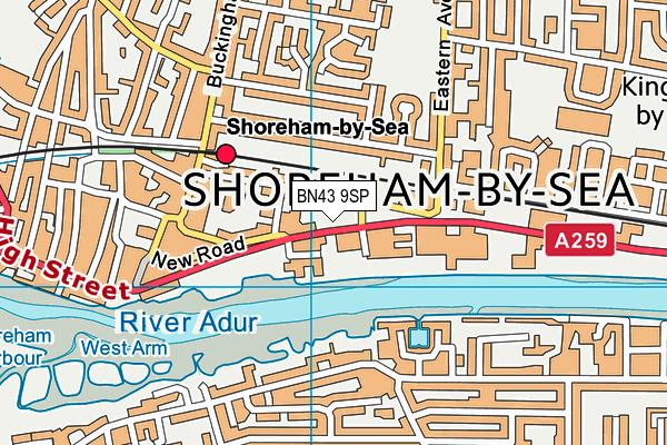 BN43 9SP map - OS VectorMap District (Ordnance Survey) BN43 9SP map - OS VectorMap District (Ordnance Survey)