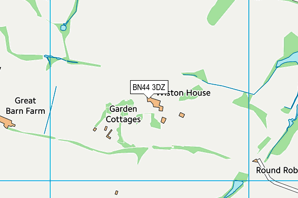 BN44 3DZ map - OS VectorMap District (Ordnance Survey) BN44 3DZ map - OS VectorMap District (Ordnance Survey)