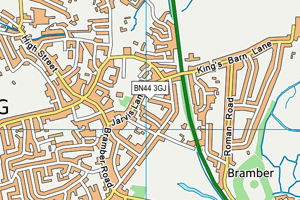 BN44 3GJ map - OS VectorMap District (Ordnance Survey) BN44 3GJ map - OS VectorMap District (Ordnance Survey)