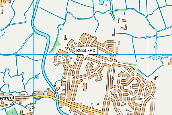 BN44 3HX map - OS VectorMap District (Ordnance Survey) BN44 3HX map - OS VectorMap District (Ordnance Survey)