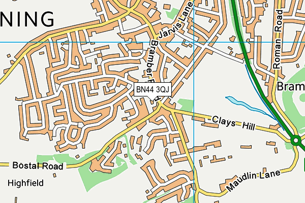 BN44 3QJ map - OS VectorMap District (Ordnance Survey) BN44 3QJ map - OS VectorMap District (Ordnance Survey)