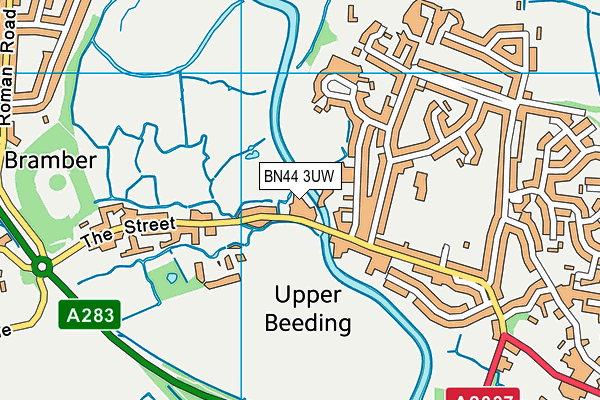 BN44 3UW map - OS VectorMap District (Ordnance Survey)