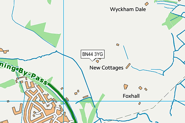 BN44 3YG map - OS VectorMap District (Ordnance Survey) BN44 3YG map - OS VectorMap District (Ordnance Survey)