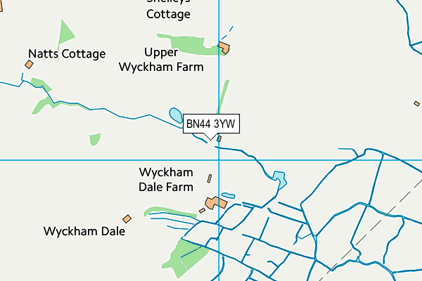 BN44 3YW map - OS VectorMap District (Ordnance Survey) BN44 3YW map - OS VectorMap District (Ordnance Survey)