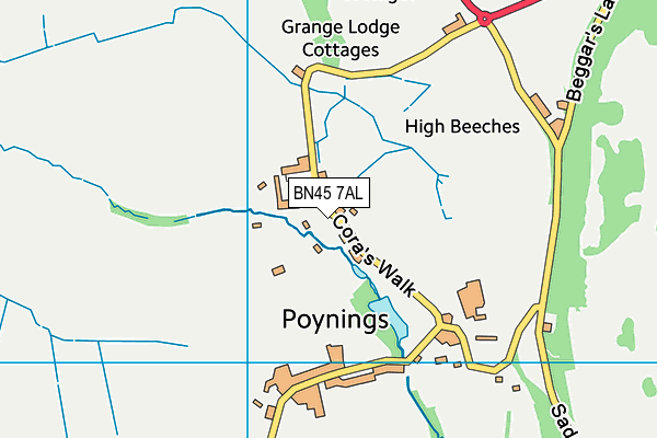BN45 7AL map - OS VectorMap District (Ordnance Survey) BN45 7AL map - OS VectorMap District (Ordnance Survey)