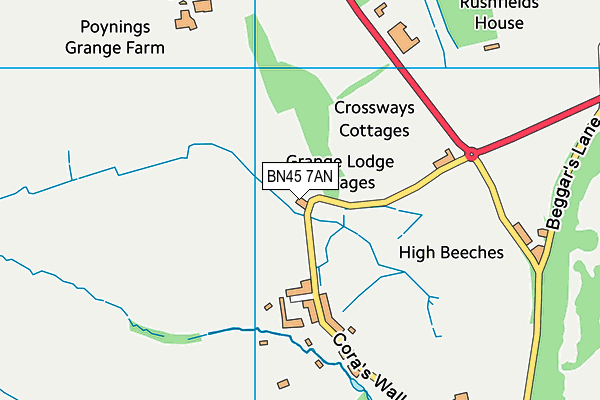 BN45 7AN map - OS VectorMap District (Ordnance Survey) BN45 7AN map - OS VectorMap District (Ordnance Survey)