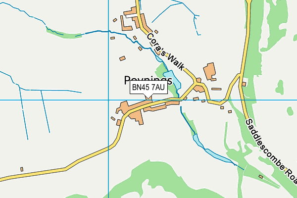 BN45 7AU map - OS VectorMap District (Ordnance Survey) BN45 7AU map - OS VectorMap District (Ordnance Survey)