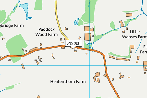 BN5 9BH map - OS VectorMap District (Ordnance Survey) BN5 9BH map - OS VectorMap District (Ordnance Survey)