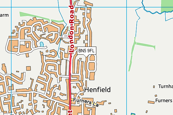 BN5 9FL map - OS VectorMap District (Ordnance Survey) BN5 9FL map - OS VectorMap District (Ordnance Survey)