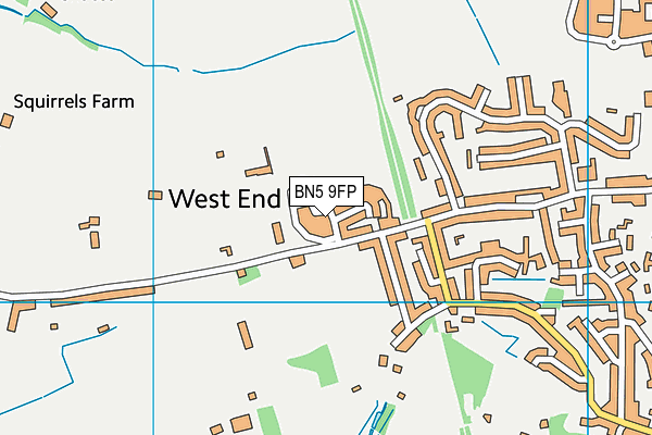 BN5 9FP map - OS VectorMap District (Ordnance Survey) BN5 9FP map - OS VectorMap District (Ordnance Survey)