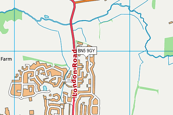 BN5 9GY map - OS VectorMap District (Ordnance Survey) BN5 9GY map - OS VectorMap District (Ordnance Survey)