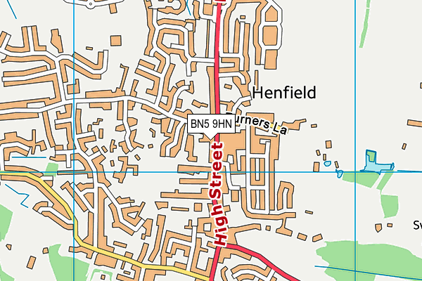 BN5 9HN map - OS VectorMap District (Ordnance Survey) BN5 9HN map - OS VectorMap District (Ordnance Survey)