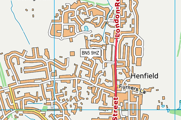 BN5 9HZ map - OS VectorMap District (Ordnance Survey) BN5 9HZ map - OS VectorMap District (Ordnance Survey)