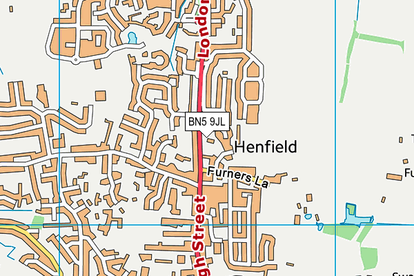 BN5 9JL map - OS VectorMap District (Ordnance Survey) BN5 9JL map - OS VectorMap District (Ordnance Survey)