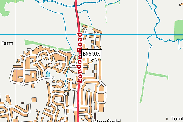 BN5 9JX map - OS VectorMap District (Ordnance Survey) BN5 9JX map - OS VectorMap District (Ordnance Survey)