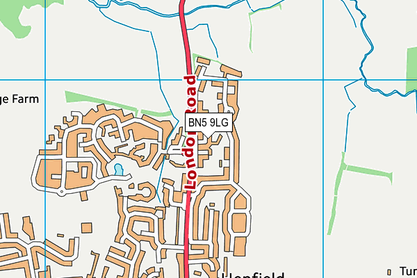 BN5 9LG map - OS VectorMap District (Ordnance Survey) BN5 9LG map - OS VectorMap District (Ordnance Survey)
