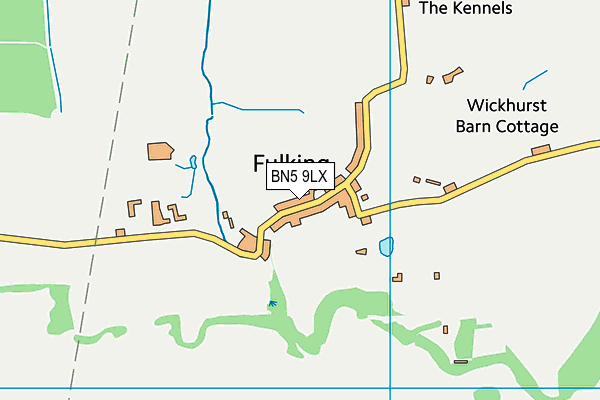 BN5 9LX map - OS VectorMap District (Ordnance Survey) BN5 9LX map - OS VectorMap District (Ordnance Survey)
