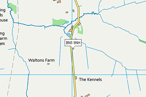 BN5 9NH map - OS VectorMap District (Ordnance Survey) BN5 9NH map - OS VectorMap District (Ordnance Survey)