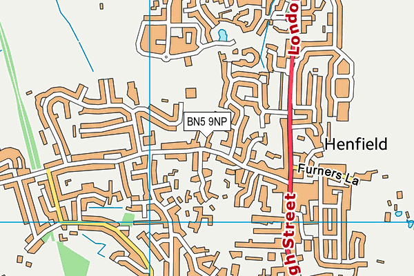 BN5 9NP map - OS VectorMap District (Ordnance Survey) BN5 9NP map - OS VectorMap District (Ordnance Survey)