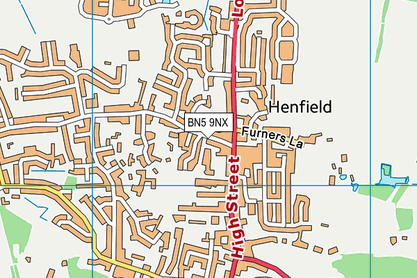 BN5 9NX map - OS VectorMap District (Ordnance Survey)