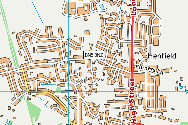BN5 9NZ map - OS VectorMap District (Ordnance Survey) BN5 9NZ map - OS VectorMap District (Ordnance Survey)