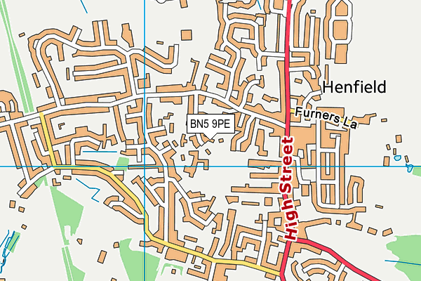 BN5 9PE map - OS VectorMap District (Ordnance Survey) BN5 9PE map - OS VectorMap District (Ordnance Survey)