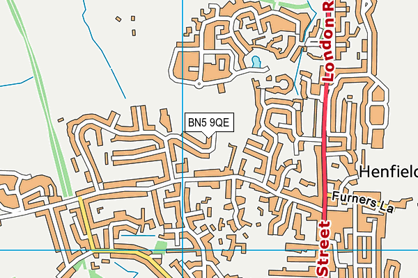 BN5 9QE map - OS VectorMap District (Ordnance Survey) BN5 9QE map - OS VectorMap District (Ordnance Survey)