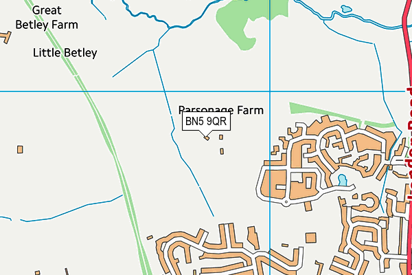 BN5 9QR map - OS VectorMap District (Ordnance Survey) BN5 9QR map - OS VectorMap District (Ordnance Survey)