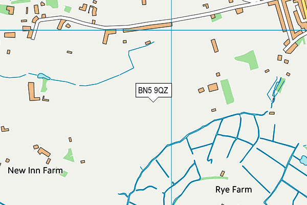 BN5 9QZ map - OS VectorMap District (Ordnance Survey) BN5 9QZ map - OS VectorMap District (Ordnance Survey)