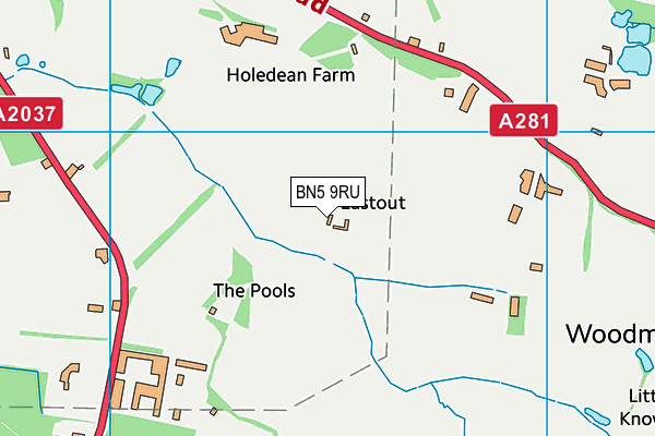 BN5 9RU map - OS VectorMap District (Ordnance Survey) BN5 9RU map - OS VectorMap District (Ordnance Survey)