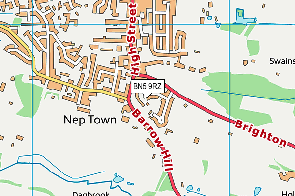 BN5 9RZ map - OS VectorMap District (Ordnance Survey) BN5 9RZ map - OS VectorMap District (Ordnance Survey)