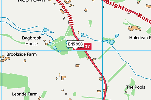 BN5 9SG map - OS VectorMap District (Ordnance Survey) BN5 9SG map - OS VectorMap District (Ordnance Survey)