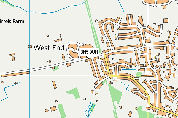 BN5 9UH map - OS VectorMap District (Ordnance Survey) BN5 9UH map - OS VectorMap District (Ordnance Survey)