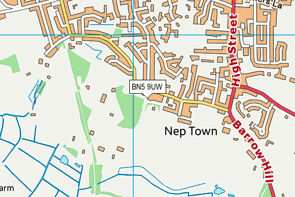 BN5 9UW map - OS VectorMap District (Ordnance Survey) BN5 9UW map - OS VectorMap District (Ordnance Survey)