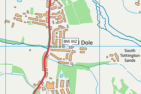 BN5 9XZ map - OS VectorMap District (Ordnance Survey) BN5 9XZ map - OS VectorMap District (Ordnance Survey)
