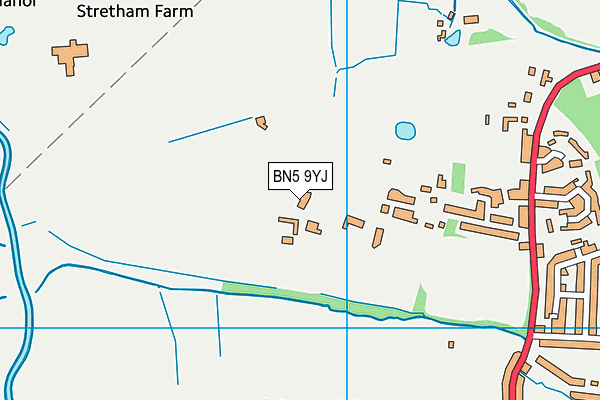 BN5 9YJ map - OS VectorMap District (Ordnance Survey) BN5 9YJ map - OS VectorMap District (Ordnance Survey)