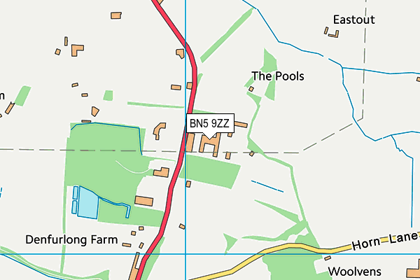 BN5 9ZZ map - OS VectorMap District (Ordnance Survey) BN5 9ZZ map - OS VectorMap District (Ordnance Survey)
